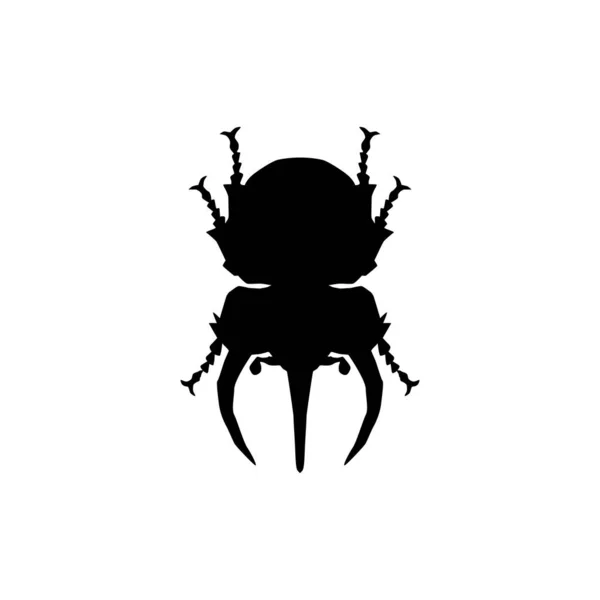 Silhouette Horn Beetle Oryctes Rhinoceros Dynastinae Can Use Art Illustration — Stock Vector