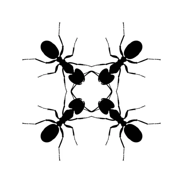 Colony Ant Silhouette Art Illustration Logo Pittogramma Sito Web Elemento — Vettoriale Stock