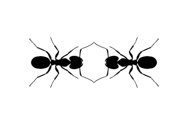Paar Der Ameisensilhouette Für Kunstillustration Logo Piktogramm Website Oder Grafik — Stockvektor