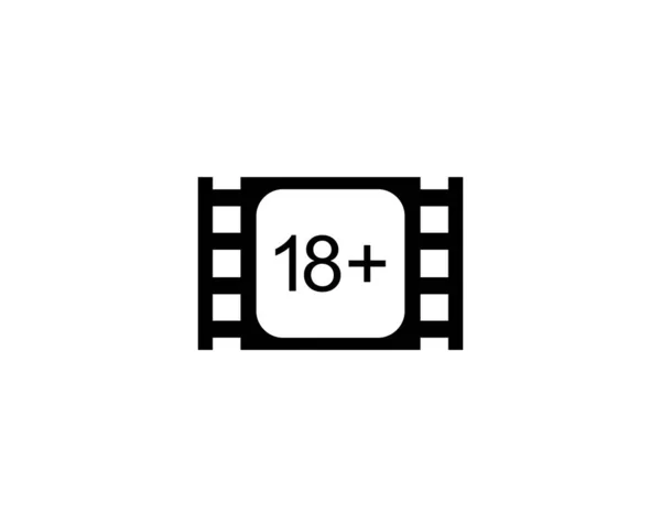 플러스 플러스 스트립에 성인만의 2008 Age Rating Movie Icon Symbol — 스톡 벡터