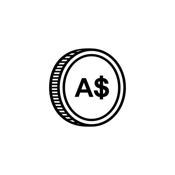 Symbole Devise Australie Icône Dollar Australien Signe Aud Illustration Vectorielle — Image vectorielle