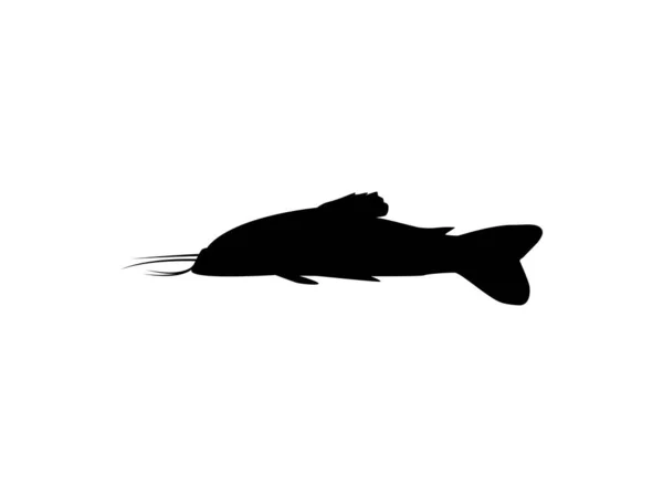 Die Silhouette Des Fisches Kwi Kwi Oder Tamuata Atipa Hassa — Stockvektor