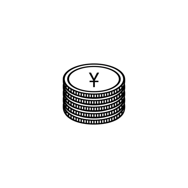 Symbole Devise Chine Icône Yuan Chinois Signe Cny Illustration Vectorielle — Image vectorielle