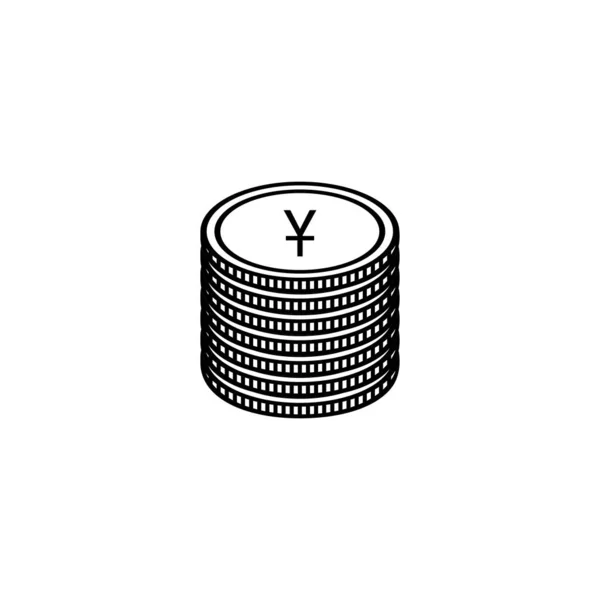 Chinesisches Währungssymbol Symbol Des Chinesischen Yuan Cny Zeichen Vektorillustration — Stockvektor
