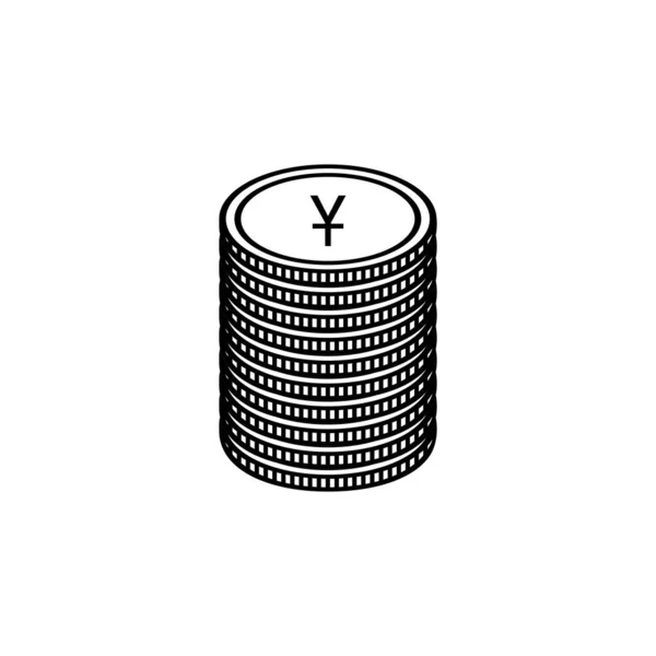 Kina Valuta Symbol Kinesiska Yuan Ikon Cny Tecken Vektor Illustration — Stock vektor