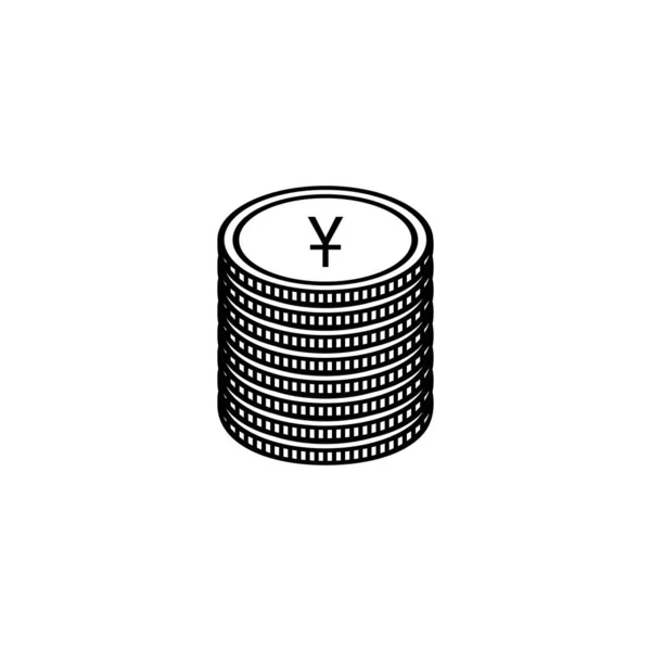 Symbole Devise Chine Icône Yuan Chinois Signe Cny Illustration Vectorielle — Image vectorielle