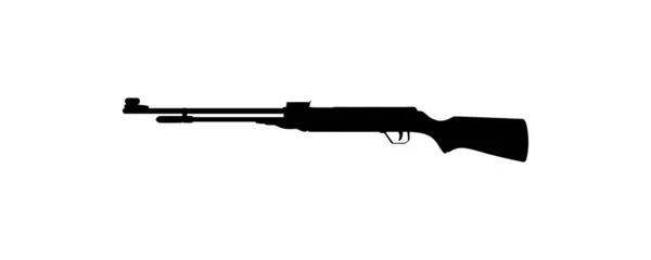 Оружейный Силуэт Длинный Пистолет Категория Огнестрельного Оружия Длинными Стволами Пиктограммы — стоковый вектор