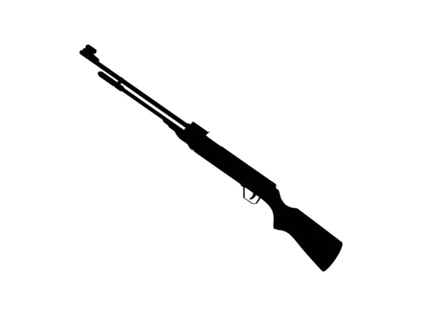 Όπλο Silhouette Ένα Μακρύ Όπλο Είναι Μια Κατηγορία Πυροβόλων Όπλων — Διανυσματικό Αρχείο