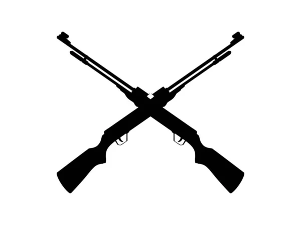 Arma Silhouette Una Pistola Lunga Una Categoria Armi Fuoco Con — Vettoriale Stock