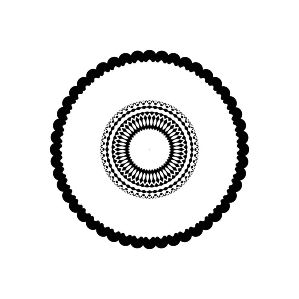 Ozdobný Motiv Tvaru Kruhu Dekorace Pro Interiér Exteriér Koberec Textil — Stockový vektor