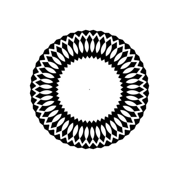 Ornamental Motive Pattern Circle Shaped Decoration Interior Exterior Carpet Textile — Stock Vector
