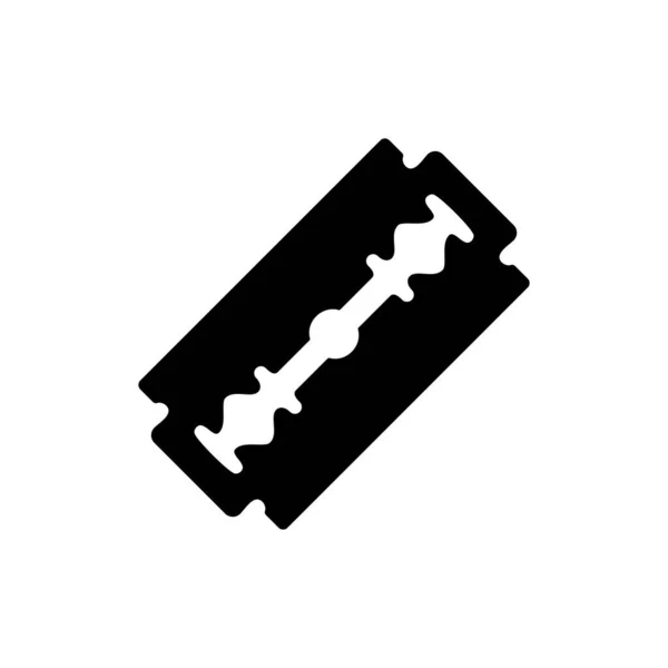 Razor Blade Silhouette Icona Simbolo Illustrazione Arte Tipo Logo Sito — Vettoriale Stock