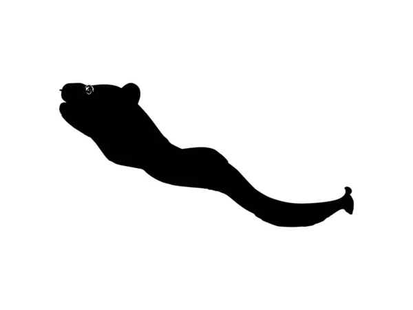 Silhouette Der Muränen Oder Muraenidae Für Kunstillustration Logo Typ Piktogramm — Stockvektor