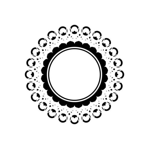 Patrón Motivo Ornamental Forma Círculo Artístico Mandala Contemporáneo Moderno Para — Vector de stock
