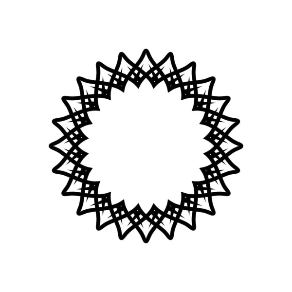 Motif Décoratif Motif Forme Cercle Artistique Mandala Contemporain Moderne Pour — Image vectorielle