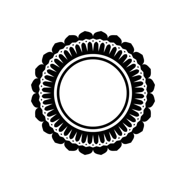 Patrón Motivo Ornamental Forma Círculo Artístico Mandala Contemporáneo Moderno Para — Archivo Imágenes Vectoriales