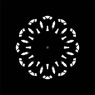 Süslü Motivasyon Şablonu, Sanatsal Çember Biçimli, Modern Çağdaş Mandala Dekorasyon, Arkaplan, Dekorasyon veya Grafik Tasarım Elemanı. Vektör İllüstrasyonu