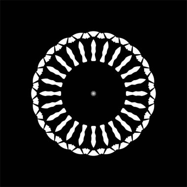 Süslü Motivasyon Şablonu, Sanatsal Çember Biçimli, Modern Çağdaş Mandala Dekorasyon, Arkaplan, Dekorasyon veya Grafik Tasarım Elemanı. Vektör İllüstrasyonu