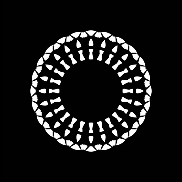 Декоративний Мотивний Візерунок Художня Кругова Форма Сучасна Мандала Прикраси Тла — стоковий вектор