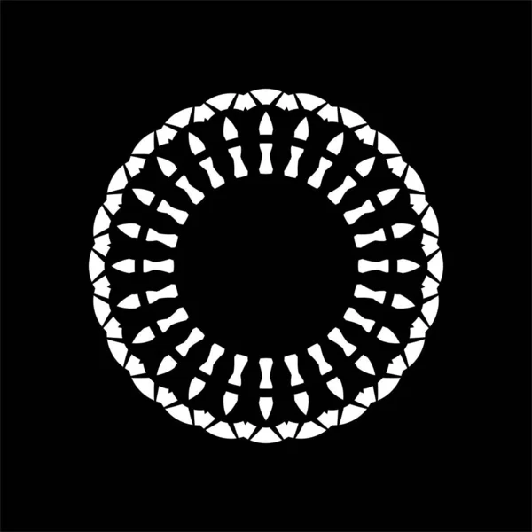 Декоративний Мотивний Візерунок Художня Кругова Форма Сучасна Мандала Прикраси Тла — стоковий вектор