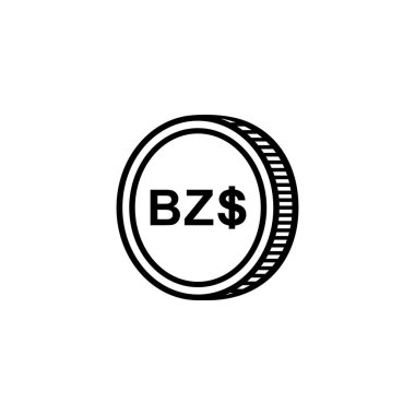 Belize Para Birimi Sembolü, Belize Dolar Simgesi, BZD İşareti. Vektör İllüstrasyonu