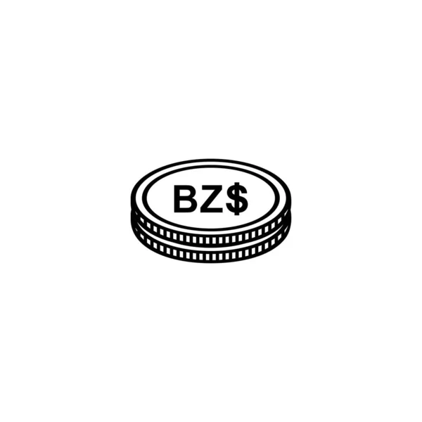 Symbole Devise Belize Icône Dollar Belize Signe Bzd Illustration Vectorielle — Image vectorielle