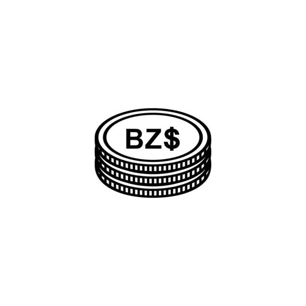 Symbole Devise Belize Icône Dollar Belize Signe Bzd Illustration Vectorielle — Image vectorielle