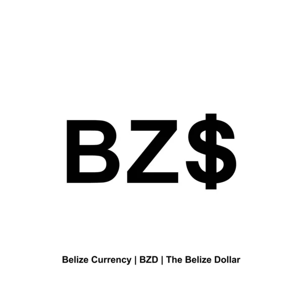 Belize Symbol Waluty Belize Dolar Ikona Znak Bzd Ilustracja Wektora — Wektor stockowy