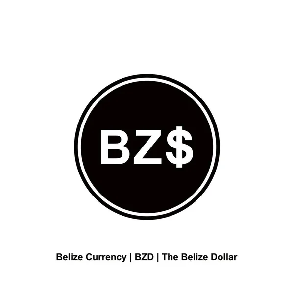 Belize Symbol Waluty Belize Dolar Ikona Znak Bzd Ilustracja Wektora — Wektor stockowy