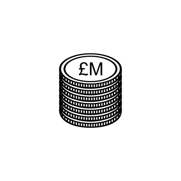 Malte Symbole Monnaie Icône Lira Maltaise Mtl Sign Illustration Vectorielle — Image vectorielle