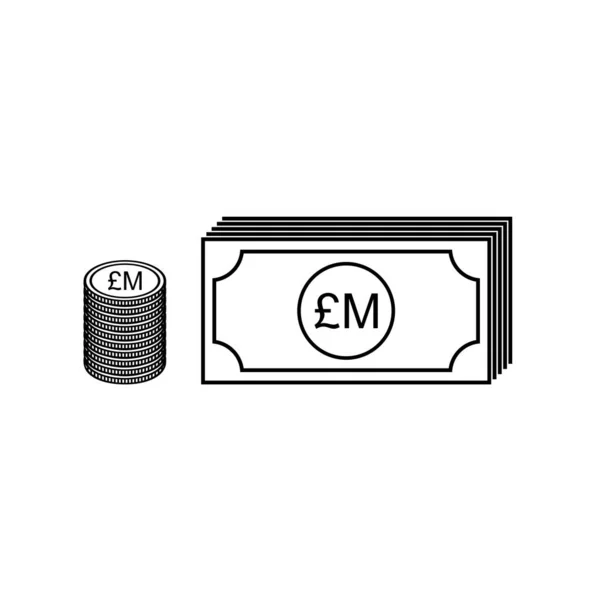 Malte Symbole Monnaie Icône Lira Maltaise Mtl Sign Illustration Vectorielle — Image vectorielle