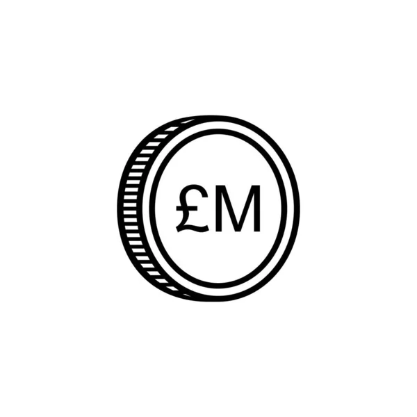 Málta Valuta Symbol Máltai Líra Icon Mtl Sign Vektorillusztráció — Stock Vector