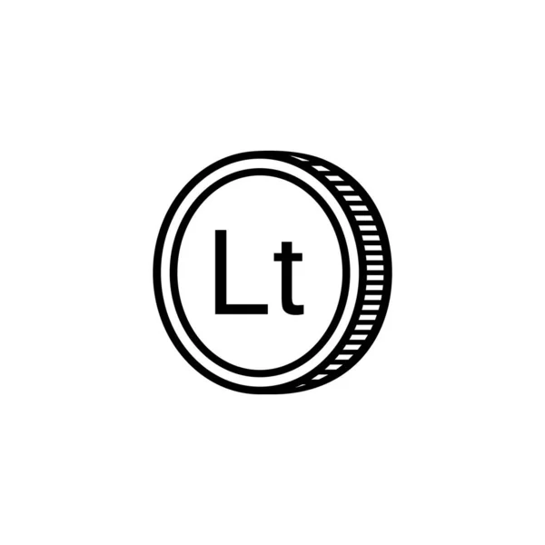 Litvánia Pénznem Symbol Litván Litas Icon Ltl Sign Vektorillusztráció — Stock Vector
