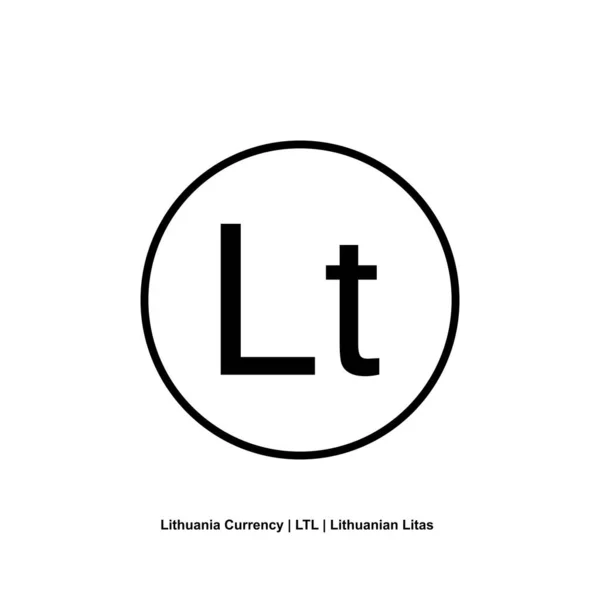 Λιθουανία Σύμβολο Νομίσματος Λιθουανικό Λίτας Εικονίδιο Ltl Sign Εικονογράφηση Διανύσματος — Διανυσματικό Αρχείο
