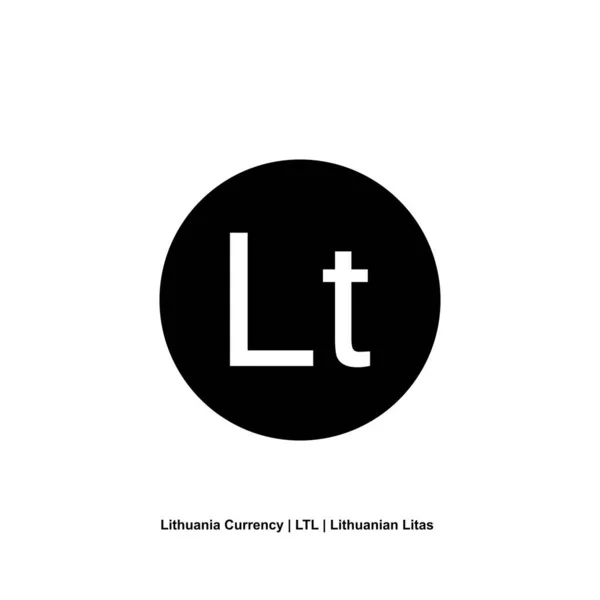 Litauen Valutasymbol Litauisk Litas Ikon Ltl Tecken Vektor Illustration — Stock vektor