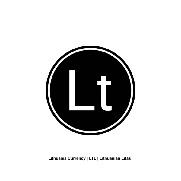 Lituânia Moeda Símbolo Lituano Litas Icon Ltl Sign Ilustração Vetorial — Vetor de Stock