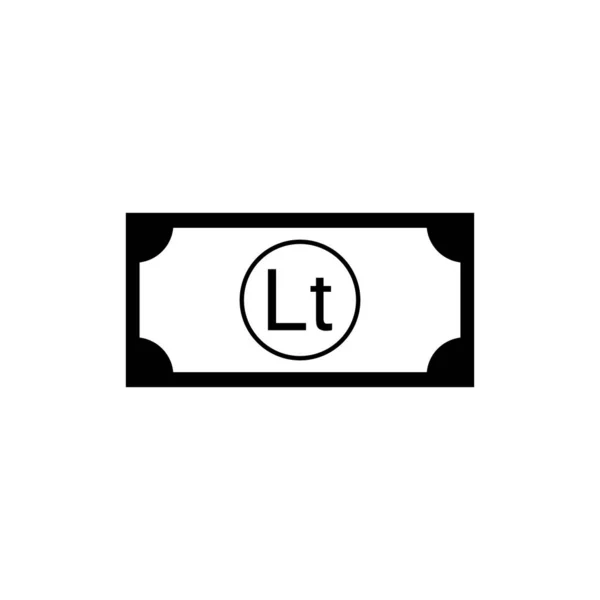 Litauen Währungssymbol Litauische Litas Ikone Ltl Zeichen Vektorillustration — Stockvektor