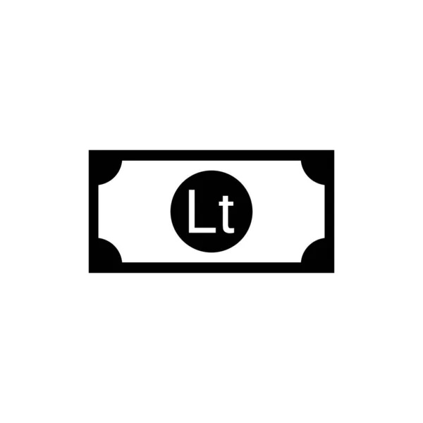 Lithuanian Currency Symbol Lithuanian Litas Icon Ltl Sign 사기적 — 스톡 벡터