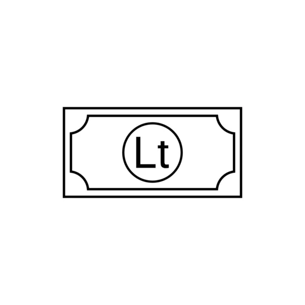 Lituânia Moeda Símbolo Lituano Litas Icon Ltl Sign Ilustração Vetorial —  Vetores de Stock