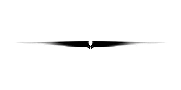 Deformation Flying Bird Prey Silhouette Falcon Hawk Logo Pictogram Website — Image vectorielle