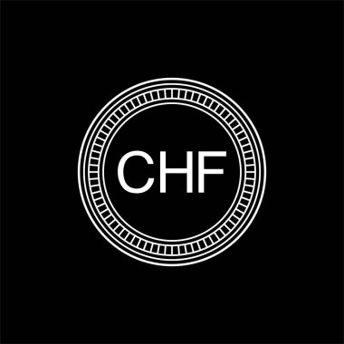 Lihtenştayn Para Birimi Sembolü, Lihtenştayn Franc Simgesi, CHF İşareti. Vektör İllüstrasyonu