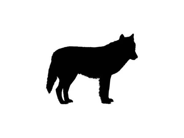 Wolf Silhouette För Logotyp Illustration Konst Piktogram Webbplats Appar Eller — Stock vektor