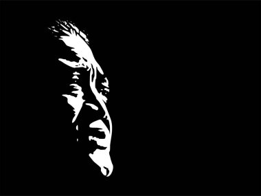 Yogyakarta, Endonezya, 06 Temmuz 2023. Didi Kempot Hattı Sanat. Didi Kempot 'un Siluet Portresi, Ünlü Caz Şarkıcısı ve Efsanesi. Vektör İllüstrasyonu 