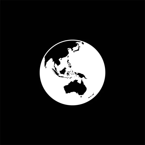World Map Globe Silhouette Icon Symbol App Website Piktogram Typ — Wektor stockowy