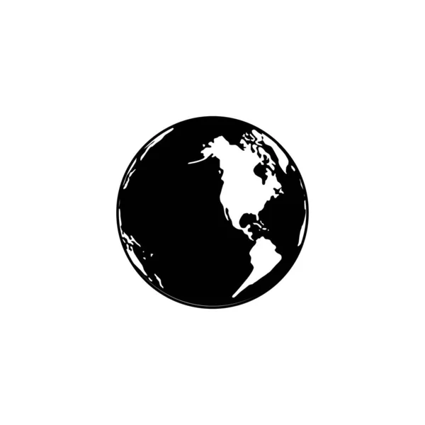 Mapa Del Mundo Silueta Del Globo Para Icono Símbolo Aplicación — Archivo Imágenes Vectoriales