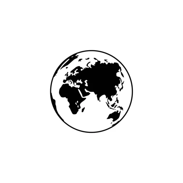 World Map Globe Silhouette Icon Symbol App Website Pictogram Logo — Stock Vector