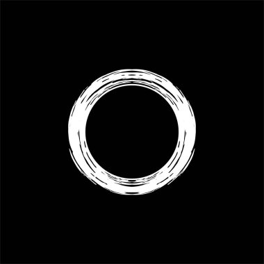 Zen Çemberi Simgesi Simgesi. Logo için Estetik Çember Şekli, Sanat Çerçevesi, Resim Çizimi, Web Sitesi veya Grafik Tasarım Elemanı. Vektör İllüstrasyonu