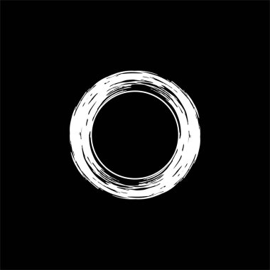 Zen Çemberi Simgesi Simgesi. Logo için Estetik Çember Şekli, Sanat Çerçevesi, Resim Çizimi, Web Sitesi veya Grafik Tasarım Elemanı. Vektör İllüstrasyonu