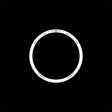 Zen Çemberi Simgesi Simgesi. Logo için Estetik Çember Şekli, Sanat Çerçevesi, Resim Çizimi, Web Sitesi veya Grafik Tasarım Elemanı. Vektör İllüstrasyonu