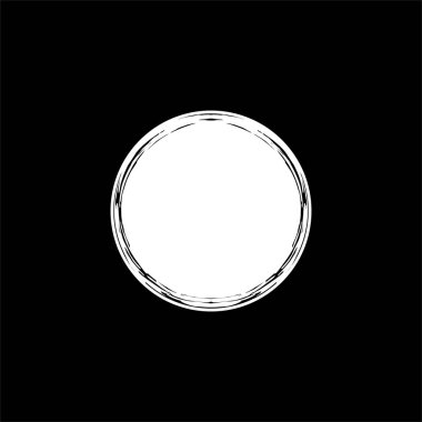 Zen Çemberi Simgesi Simgesi. Logo için Estetik Çember Şekli, Sanat Çerçevesi, Resim Çizimi, Web Sitesi veya Grafik Tasarım Elemanı. Vektör İllüstrasyonu